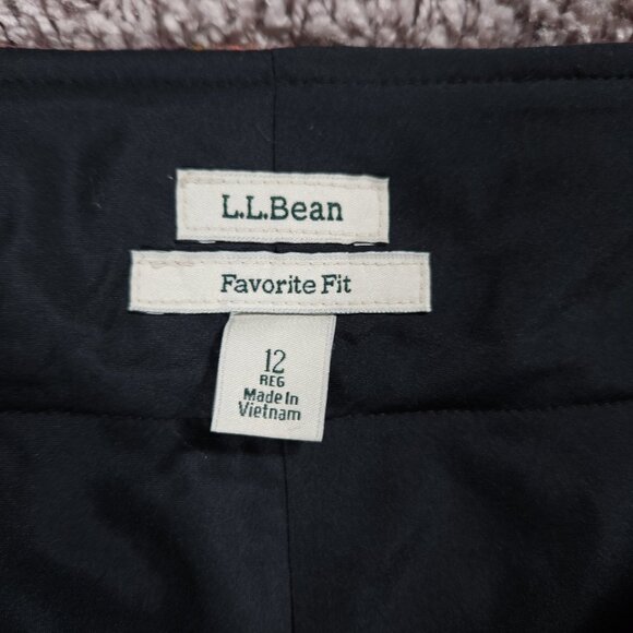 LL Bean Favorite Fit Plaid Pencil Skirt Womens 12 Wool Nylon Blend Lined Preppy - Picture 3 of 15